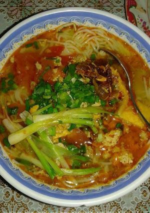 Hình của món Bún riêu cua.