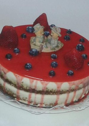 Una foto de Tarta mojito de fresa