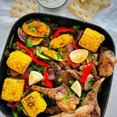 A picture of One pan quick lamb cutlets.