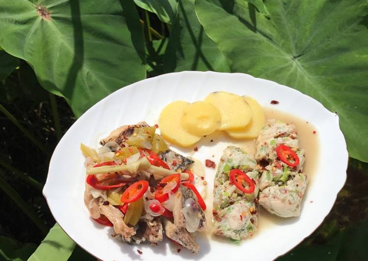Ikan gabus betu'up with rolade telur