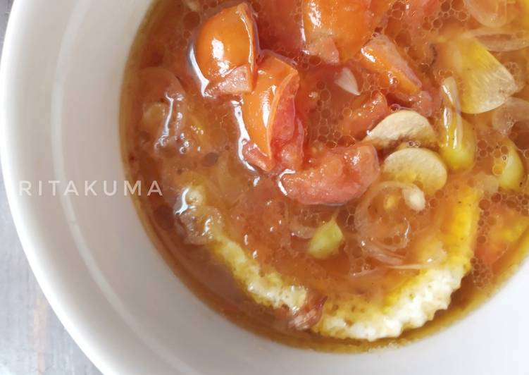 Telur kuah asam segar