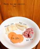 Cháo bò rau củ mix dầu mè