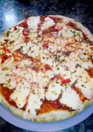 Una foto de Pizza en sartén