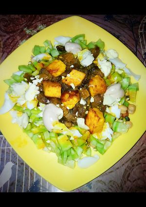 টোফু মাশরুম স্যালাড (tofu mushroom salad recipe in Bengali) রেসিপির প্রধান ছবি