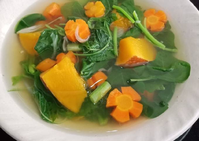 Resep Sayur Bayam Labu Kuning Oleh Hanim Momciki Cookpad