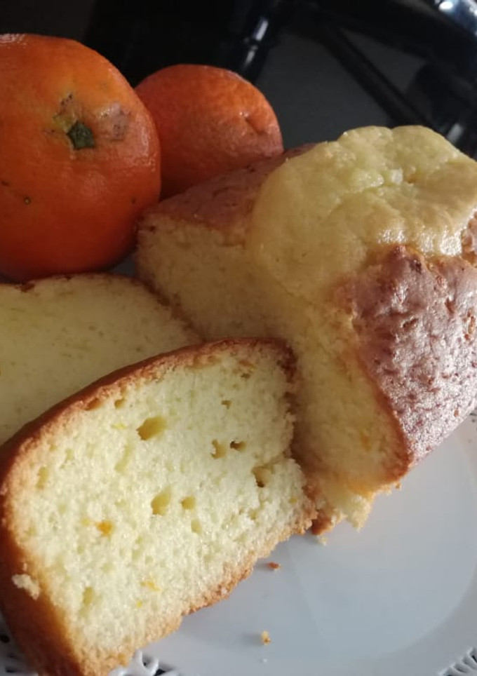 Una foto de Budín de mandarina súper fácil para la merienda! SIN LICUADORA