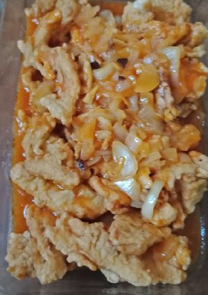 Foto resep Ayam tepung, bumbu asam manis