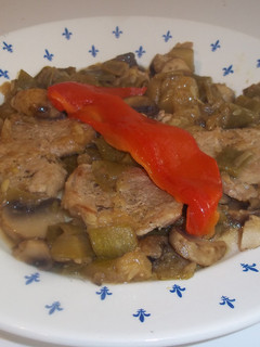 Una foto de Solomillo con sobras de verduras