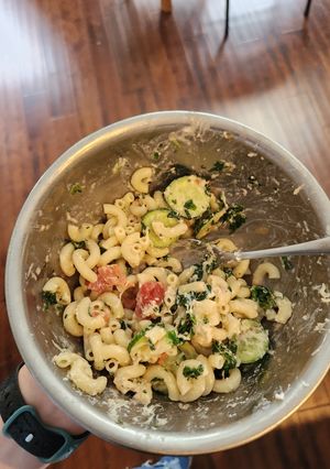 A picture of Goat Cheese Veggie Pasta.