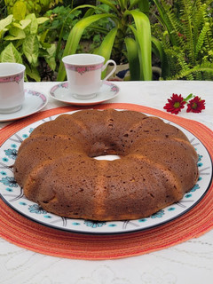 Una foto de Budín especiado de durazno