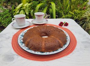 Una foto de Budín especiado de durazno
