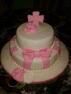 Una foto de Torta para bautizo espectacular
