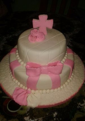 Una foto de Torta para bautizo espectacular