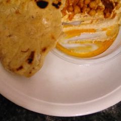 A picture of Homemade garlic naan bread.
