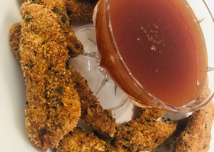 Easiest Way to Prepare Super Quick Homemade Crunchy coconut &amp; Panko chicken strips