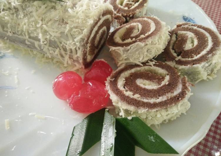 Bolu gulung coklat keju