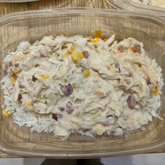 A picture of Keto Crack Chicken with Cauliflower Rice.