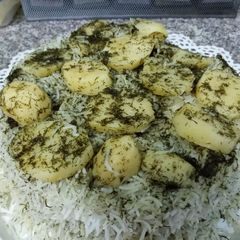A picture of Dil pilau Persian rice.