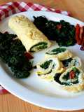 Egg White Frittata Roll with Ricotta, Spinach, and Sun-Dried Tomatoes