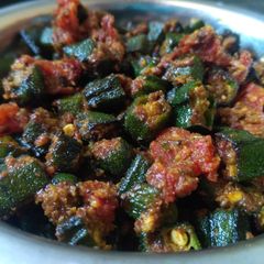 A picture of Restaurant Style Bhindi Masala.