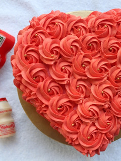 A picture of Red Velvet Cake with Cream Cheese Yakult Frosting.