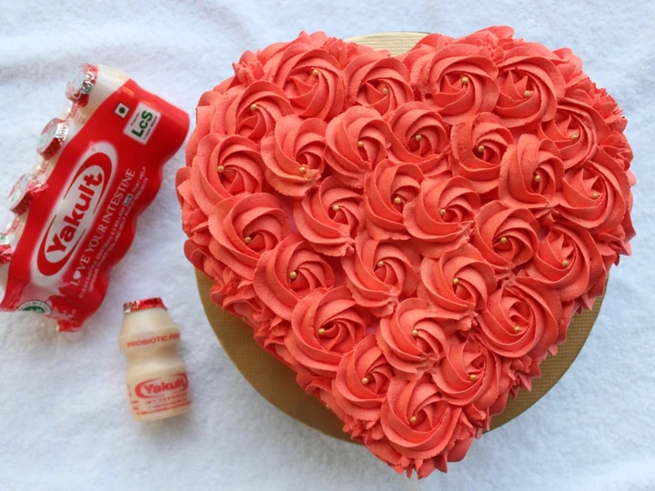 Easy Steps to Make Recipe Red Velvet Cake with Cream Cheese Yakult Frosting that is  Makes Drooling, Perfect}