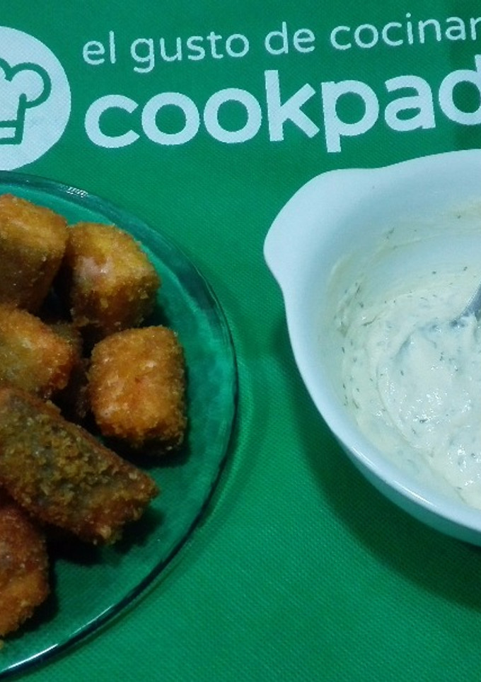 Una foto de Nuggets de salmón