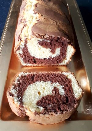 Une photo de Cake marbré