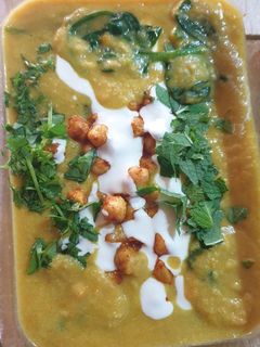 Indische Kichererbsen-Kokos-Suppe Rezepthauptbild