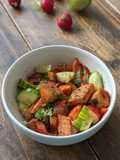 Chicken sausage and pepper radish salad