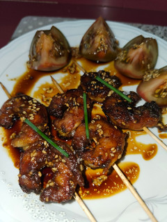 Una foto de Pincho de gamba langostinera marinada