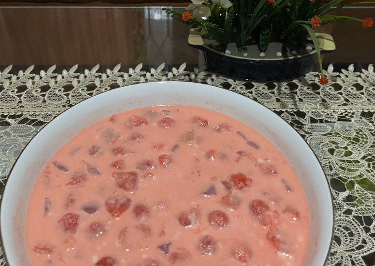 makanan Es buah semangka Nata de Coco yang Bikin Ngiler