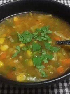 A picture of Veg. stock & Veg. soup.
