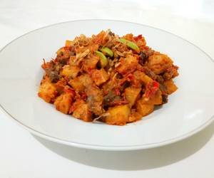 Resep mudah Sambal Goreng Kentang Ati Balado Nikmat Lezat