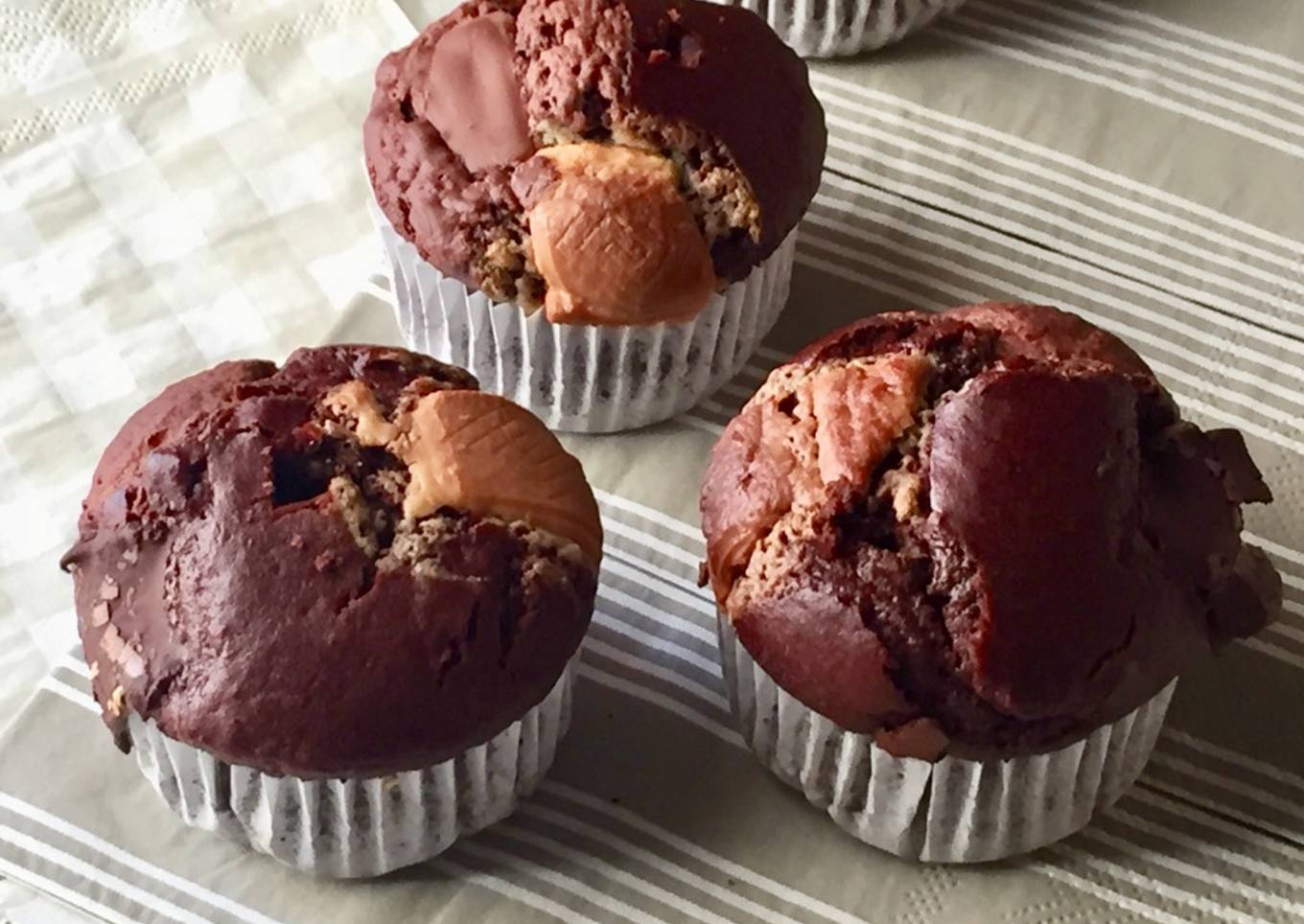 Muffins 3 chocolates en thermomix para 5°cumplemes de Mateo 🎂👶🏼🍫