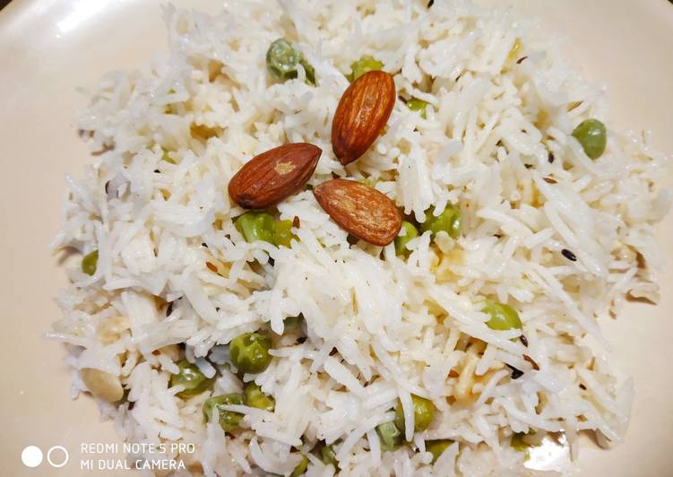 Steps to Prepare Any-night-of-the-week Oil Free Peas Rice