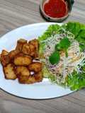 Cá lóc chiên giòn & Salad bắp cải