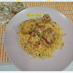 A picture of Chicken biryani.
