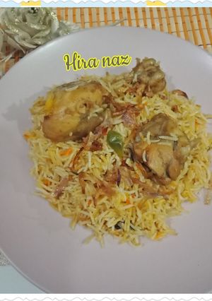 A picture of Chicken biryani.