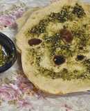 Lafa pan turco árabe con zatar manjar
