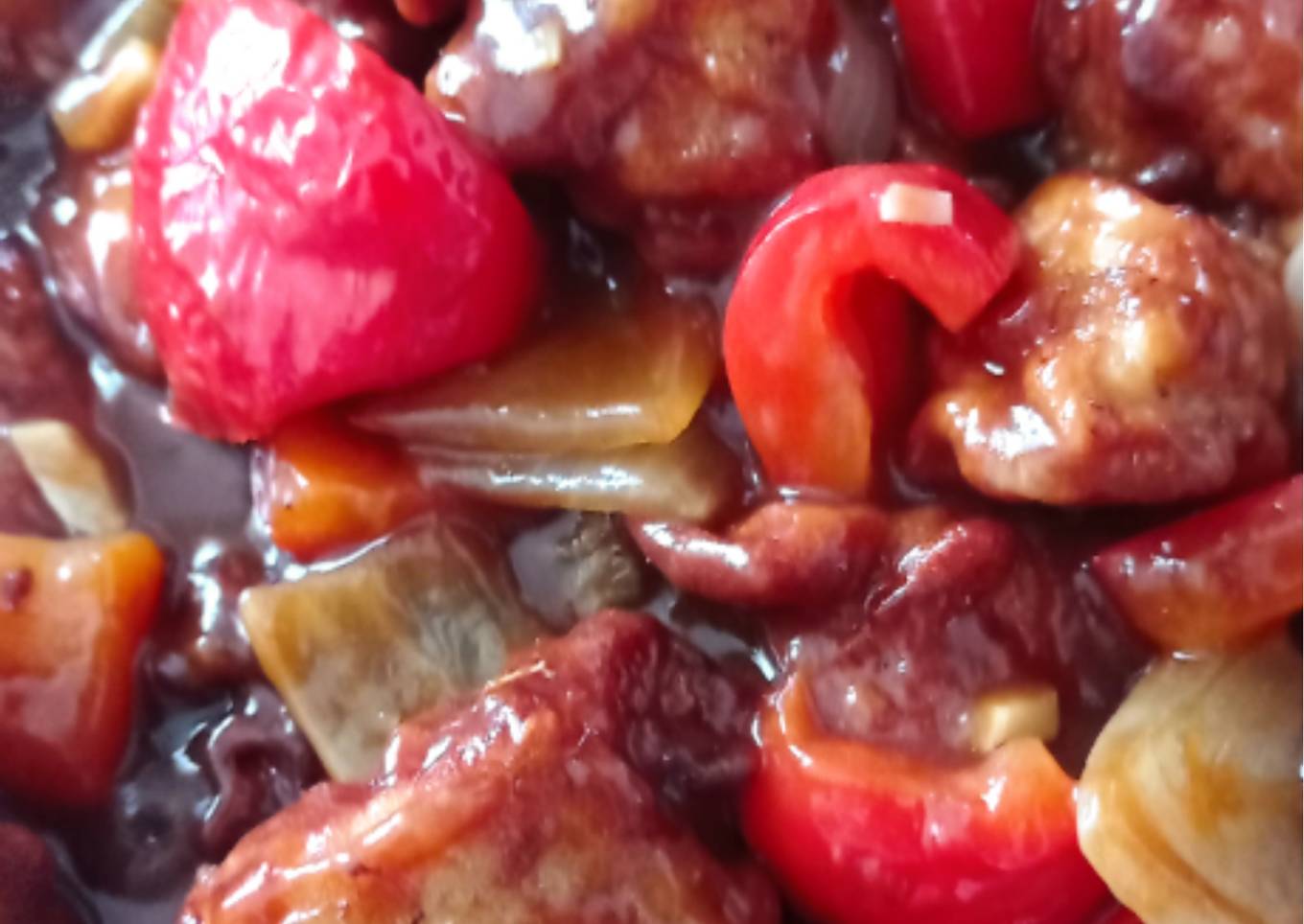 Pechuga de pollo tipo agridulce