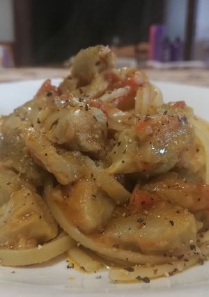 Foto di Bavette con Cuore di Carciofi e Pomodorini Freschi