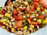 Σαλάτα Πολύχρωμη με Μαυρομάτικα Φασόλια! - Colorful Salad with Black-Eyed Beans!