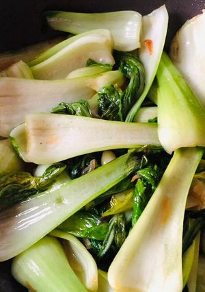 Hình của món Cải thìa xào dầu hào.