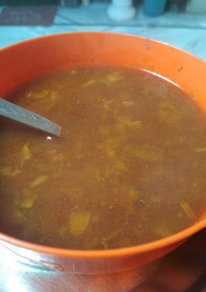 A picture of Manchow soup.