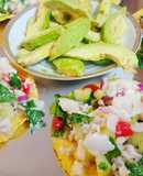 Tostadas de ceviche de Pescado