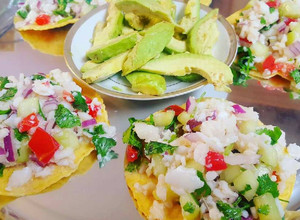Una foto de Tostadas de ceviche de Pescado