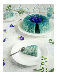 Foto resep Puding Lumut Bunga Telang