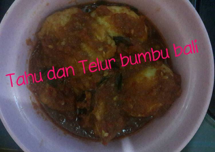 Tahu dan Telur bumbu bali
