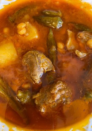عکسی از دستور خورش بامیه